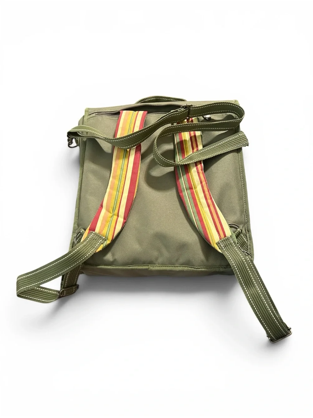 PIcnic‎ At Ascot Olive and Multi-Stripe Insulated Wine Cheese Hiking Backpack